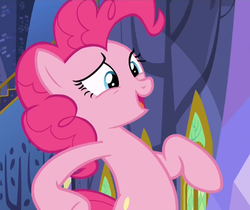 Size: 568x477 | Tagged: safe, screencap, pinkie pie, earth pony, pony, every little thing she does, g4, female, mare, solo