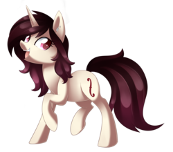 Size: 5354x4718 | Tagged: safe, artist:scarlet-spectrum, oc, oc only, oc:hazel, pony, unicorn, absurd resolution, open mouth, raised hoof, simple background, solo, transparent background