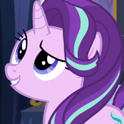 Size: 507x508 | Tagged: safe, screencap, starlight glimmer, pony, every little thing she does, g4, season 6, animated, blinking, female, gif, solo