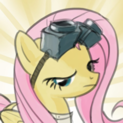 Size: 512x512 | Tagged: safe, artist:giantmosquito, fluttershy, pegasus, pony, g4, avatar, dr adorable, female, goggles, solo