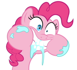 Size: 5333x4800 | Tagged: safe, artist:chebut, pinkie pie, earth pony, pony, every little thing she does, g4, absurd resolution, faic, female, food, frosting, mare, simple background, solo, transparent background, vector