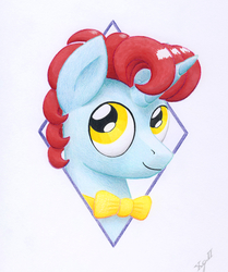 Size: 3040x3640 | Tagged: safe, artist:xeviousgreenii, oc, oc only, pony, unicorn, bowtie, bust, high res, portrait, solo