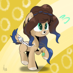 Size: 2048x2048 | Tagged: safe, artist:vanillashineart, oc, oc only, oc:eventide, deer pony, original species, high res, solo