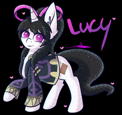 Size: 2153x2029 | Tagged: safe, artist:ashee, oc, oc only, oc:lucy, glitter, hair bow, high res, solo