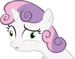 Size: 12694x10010 | Tagged: safe, artist:cyanlightning, sweetie belle, pony, unicorn, g4, the fault in our cutie marks, .svg available, absurd resolution, derp, female, filly, foal, horn, simple background, solo, transparent background, vector, wat