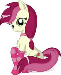 Size: 800x979 | Tagged: safe, artist:negasun, roseluck, pony, g4, clothes, female, simple background, socks, solo, striped socks, transparent background, vector