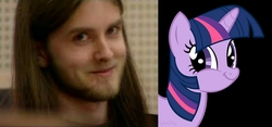 Size: 1426x665 | Tagged: safe, twilight sparkle, g4, black metal, burzum, downvote bait, faic, op is a duck, smirk, the implications are horrible, twiface, varg vikernes