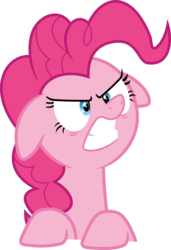 Size: 3726x5459 | Tagged: safe, artist:kevinerino, pinkie pie, every little thing she does, g4, .svg available, absurd resolution, angry, ears back, female, simple background, solo, transparent background, vector