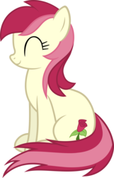 Size: 3869x6000 | Tagged: safe, artist:slb94, roseluck, earth pony, pony, g4, absurd resolution, behaving like a cat, cute, female, mare, rosabetes, show accurate, simple background, sitting, solo, transparent background, vector