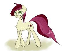 Size: 1756x1256 | Tagged: safe, artist:kettufox, roseluck, earth pony, pony, g4, female, mare, simple background, solo