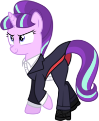 Size: 814x1000 | Tagged: safe, artist:cloudy glow, starlight glimmer, pony, unicorn, g4, clothes, clothes swap, cosplay, costume, crossover, doctor who, female, kelly sheridan, overcoat, peter capaldi, s5 starlight, simple background, solo, spoilers for another series, time travel glimmer, transparent, transparent background, twelfth doctor, vector