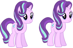 Size: 13615x8977 | Tagged: safe, artist:cyanlightning, starlight glimmer, every little thing she does, g4, .svg available, absurd resolution, double, duality, self ponidox, simple background, transparent background, vector