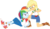 Size: 5768x3322 | Tagged: safe, artist:anhel032015, applejack, rainbow dash, equestria girls, g4, my little pony equestria girls: legend of everfree, absurd resolution, clothes, converse, denim, freckles, pants, shoes, shorts, simple background, sneakers, transparent background, vector