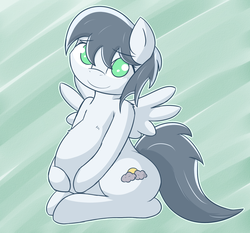 Size: 1873x1748 | Tagged: safe, artist:funble, oc, oc only, oc:silver streak, pegasus, pony, belly, pregnant, solo