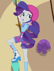 Size: 352x464 | Tagged: safe, screencap, rarity, equestria girls, g4, my little pony equestria girls: legend of everfree, animated, female, gif, rock climbing, solo