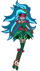 Size: 2000x3500 | Tagged: safe, artist:mixiepie, gaea everfree, gloriosa daisy, equestria girls, g4, my little pony equestria girls: legend of everfree, clothes, female, floating, geode of empathy, geode of fauna, geode of shielding, geode of sugar bombs, geode of super speed, geode of super strength, geode of telekinesis, high res, magical geodes, simple background, solo, transparent background, vector