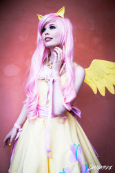Size: 900x1350 | Tagged: safe, artist:tinemarieriis, fluttershy, human, g4, clothes, cosplay, costume, irl, irl human, photo, solo