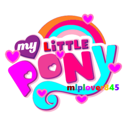 Size: 405x405 | Tagged: safe, artist:mlplover845, edit, colorful, my little pony logo, no pony