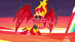 Size: 1000x563 | Tagged: safe, screencap, sunset shimmer, equestria girls, g4, my little pony equestria girls, defeat, female, solo, sunset satan