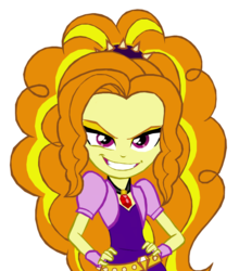 Size: 633x719 | Tagged: safe, artist:rainbowdust13, adagio dazzle, equestria girls, g4, evil smile, female, flirting, grin, simple background, smiling, solo, transparent background, vector