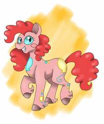 Size: 1232x1463 | Tagged: safe, artist:sweetheart-arts, pinkie pie, g4, female, pokémon, shiny pokémon, solo, unshorn fetlocks