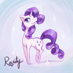 Size: 1280x1280 | Tagged: safe, artist:flickex, rarity, g4, cute, female, looking at you, pose, solo, sparkles