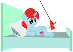 Size: 1103x791 | Tagged: safe, artist:nursey, derpibooru exclusive, oc, oc only, oc:rosalyn, amputee, bandage, cast, injured, simple background, solo, transparent background