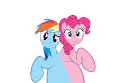 Size: 2676x1740 | Tagged: source needed, useless source url, safe, artist:theunknowenone1, pinkie pie, rainbow dash, pony, g4, conjoined, female, fusion, lesbian, mare, ship:pinkiedash, shipping, story included, together forever, two heads, wat