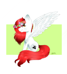 Size: 1615x1779 | Tagged: safe, artist:xflower-girlx, oc, oc only, oc:flowercrown, pony, solo