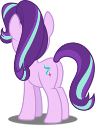 Size: 3754x5000 | Tagged: safe, artist:dashiesparkle, starlight glimmer, pony, unicorn, every little thing she does, g4, absurd resolution, butt, female, glimmer glutes, mare, plot, rear view, simple background, solo, transparent background, vector