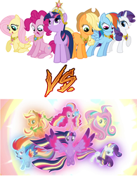 Size: 1610x2062 | Tagged: safe, applejack, fluttershy, pinkie pie, rainbow dash, rarity, twilight sparkle, alicorn, pony, g4, elements of harmony, mane six, rainbow power, twilight sparkle (alicorn)