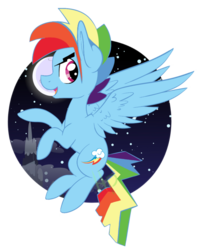 Size: 600x763 | Tagged: safe, artist:maximkoshe4ka, rainbow dash, pony, g4, rainbow blitz, rule 63, solo