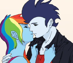 Size: 934x807 | Tagged: safe, artist:eulicious, rainbow dash, soarin', human, g4, humanized, male, pony coloring, ship:soarindash, shipping, simple background, straight