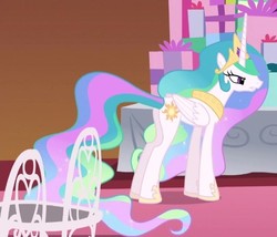 Size: 611x523 | Tagged: safe, screencap, princess celestia, pony, g4, my little pony: friendship is magic, slice of life (episode), butt, cropped, female, mare, plot