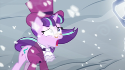 Size: 1920x1080 | Tagged: safe, screencap, snowfall frost, starlight glimmer, pony, windigo, a hearth's warming tail, g4, 1080p, cold nightmare timeline, female, mare, snow, snowfall, solo