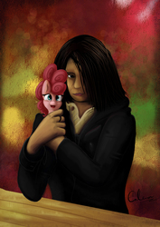 Size: 2923x4133 | Tagged: safe, artist:calena, pinkie pie, human, g4, digital art, painting