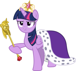 Size: 11058x10325 | Tagged: safe, artist:kevinerino, twilight sparkle, alicorn, pony, g4, princess twilight sparkle (episode), .svg available, absurd resolution, clothes, female, folded wings, mare, robe, scepter, simple background, solo, transparent background, twilight scepter, twilight sparkle (alicorn), vector