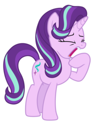 Size: 4200x5600 | Tagged: safe, artist:reginault, starlight glimmer, pony, unicorn, every little thing she does, g4, .svg available, absurd resolution, eyes closed, female, raised hoof, simple background, solo, transparent background, vector, yawn