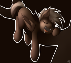 Size: 3600x3200 | Tagged: safe, artist:angrylittlerodent, oc, oc only, oc:morroder, bat pony, pony, drool, high res, simple background, sleeping, solo, tree