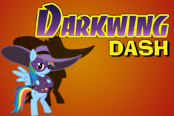 Size: 864x576 | Tagged: safe, artist:mellotaku, rainbow dash, g4, clothes, darkwing duck, female, hat, solo