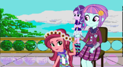 Size: 1049x576 | Tagged: safe, artist:ytpsource, gloriosa daisy, starlight glimmer, sunny flare, equestria girls, g4, my little pony equestria girls: legend of everfree, cd-i, equestria girls-ified, faces of evil, link: the faces of evil, the legend of zelda