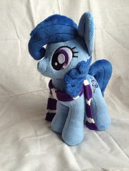 Size: 720x960 | Tagged: safe, artist:ketika, oc, oc only, oc:raylanda, earth pony, pony, clothes, cute, cutie mark, irl, photo, plushie, scarf, solo