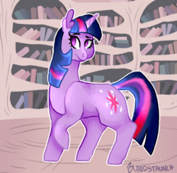 Size: 567x554 | Tagged: safe, artist:bloodstaunch, twilight sparkle, pony, g4, female, golden oaks library, solo