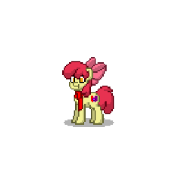 Size: 400x400 | Tagged: safe, apple bloom, earth pony, pony, pony town, g4, clothes, female, scarf, solo