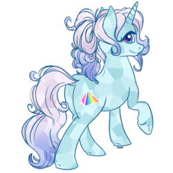 Size: 1966x1966 | Tagged: safe, artist:floots, oc, oc only, oc:prism, crystal pony, pony, unicorn, simple background, transparent background