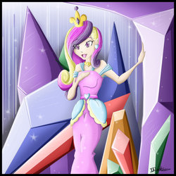 Size: 1024x1024 | Tagged: safe, artist:imotepnicholas, princess cadance, human, g4, female, humanized, solo