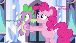 Size: 1280x720 | Tagged: safe, screencap, pinkie pie, spike, g4, the crystal empire, alternate scene, deleted scene