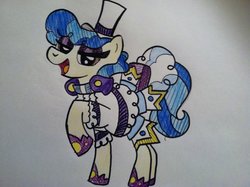 Size: 1024x765 | Tagged: safe, artist:semigothpony, sapphire shores, g4, female, solo, traditional art