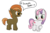 Size: 1500x1000 | Tagged: safe, artist:cruelunicorn, button mash, sweetie belle, g4, blushing, colt, cutie mark, female, filly, foal, grin, male, ship:sweetiemash, shipping, smiling, speech bubble, straight, the cmc's cutie marks, unshorn fetlocks