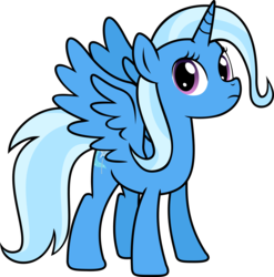 Size: 3503x3542 | Tagged: safe, artist:ispincharles, trixie, alicorn, pony, g4, female, frown, high res, looking at you, race swap, simple background, solo, spread wings, transparent background, trixiecorn, vector